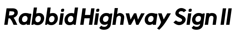 Rabbid Highway Sign II Font Image