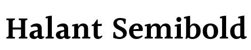 Halant Semibold Font Image