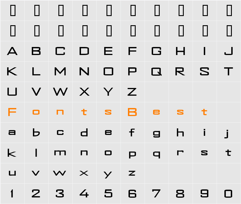 TapeGun Character Map