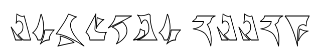 Klinzhai Hollow Font Image