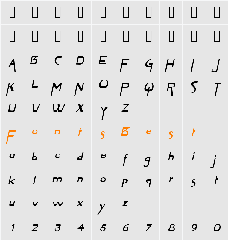 Tablet-Extended Character Map