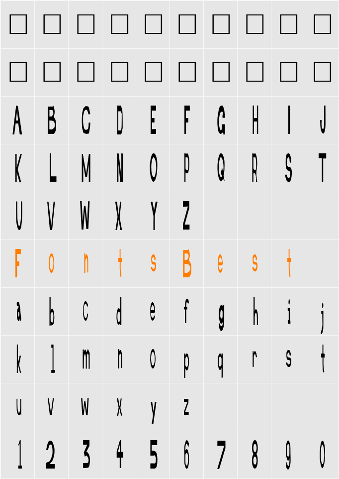 Retardo Scarecrow Character Map