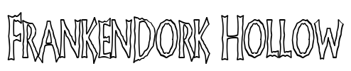 FrankenDork Hollow Font Image