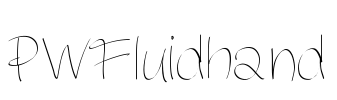 PWFluidhand Font Image