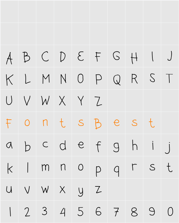 Jangan Bersedih Character Map