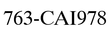 763-CAI978 Font Image