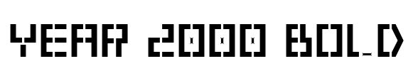 Year 2000 Bold Font Image