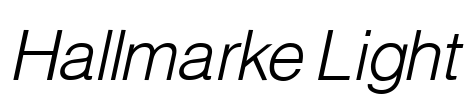 Hallmarke Light Font Image