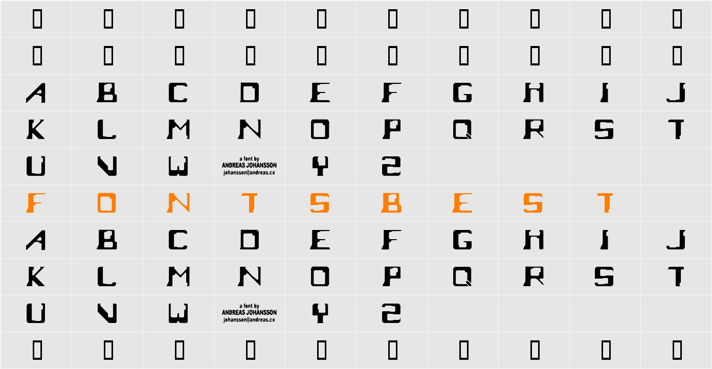 Giga66 Character Map