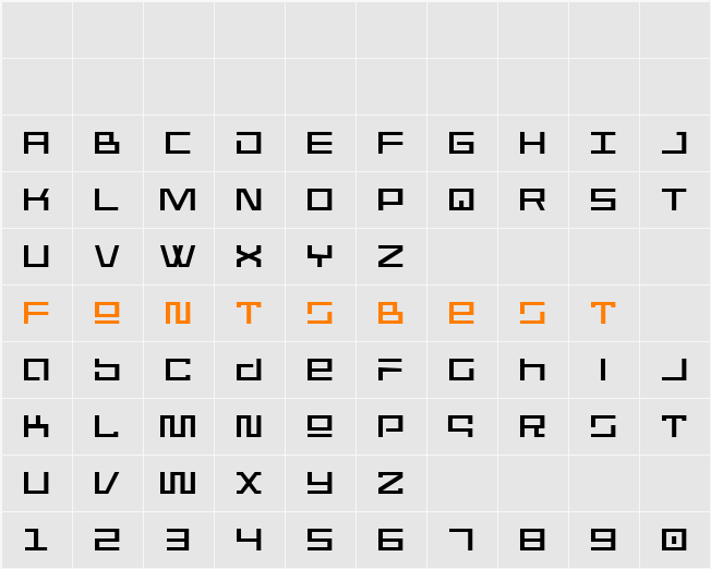 Wormbox Sharp Character Map