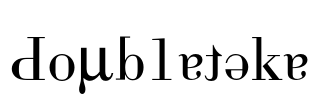 Doubletake Font Image