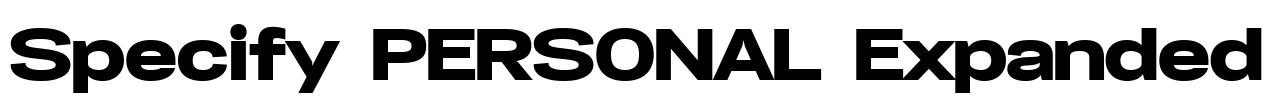 Specify PERSONAL Expanded Font Image