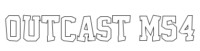Outcast M54 Font Image