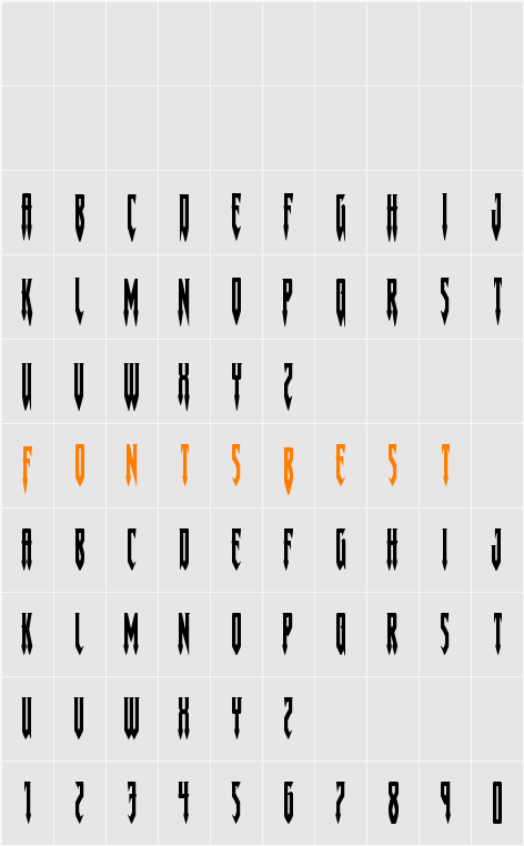 Gotharctica Condensed Character Map