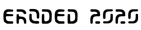 Eroded 2020 Font Image