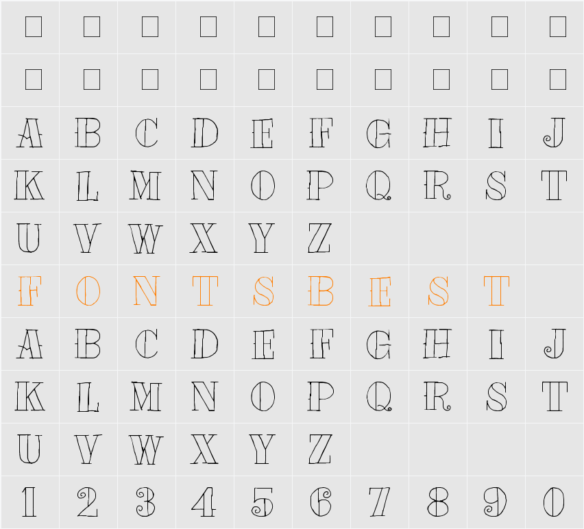 Tat Style Character Map