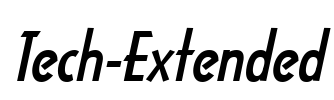 Tech-Extended Font Image
