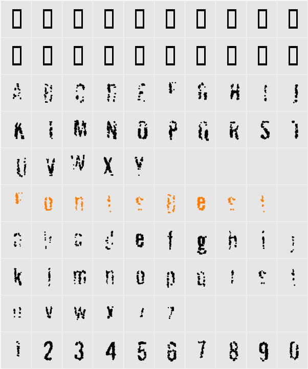 Pixel Shift Character Map