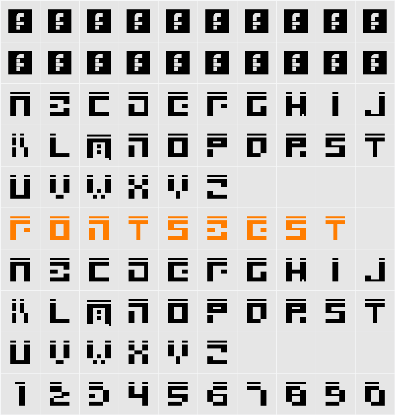 square 23 Character Map
