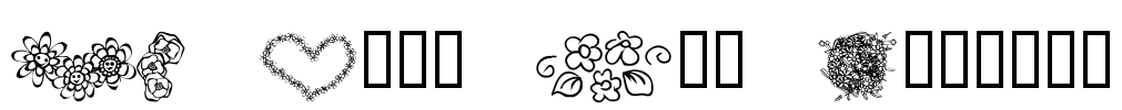 KR Just The Flowers Font Image