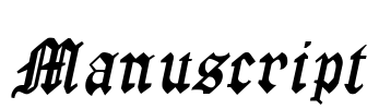 Manuscript Font Image