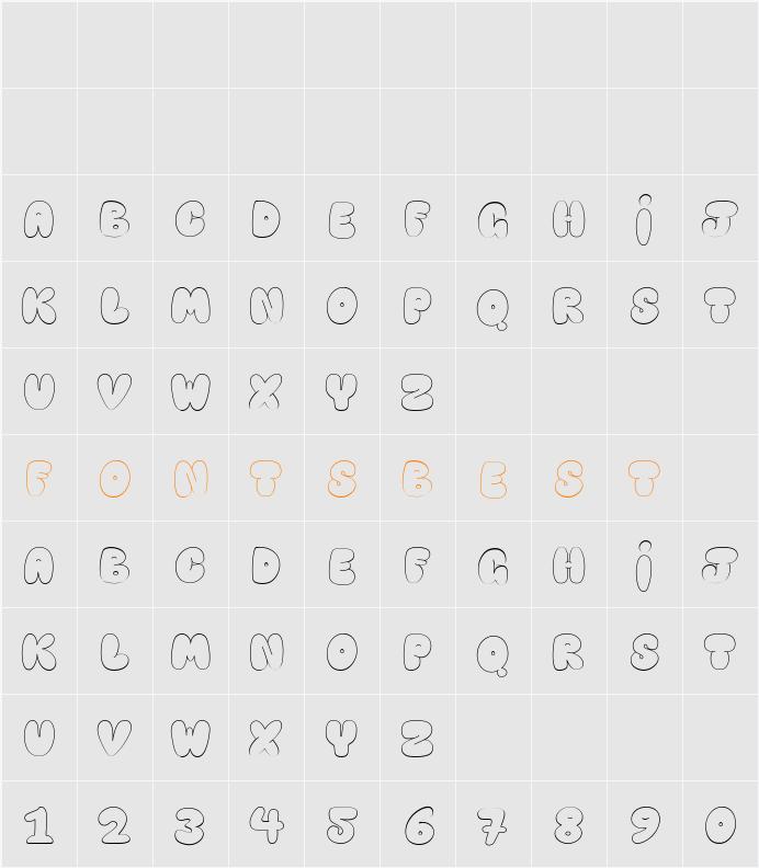 Happy brown cat Character Map