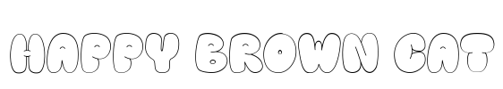 Happy brown cat Font Image