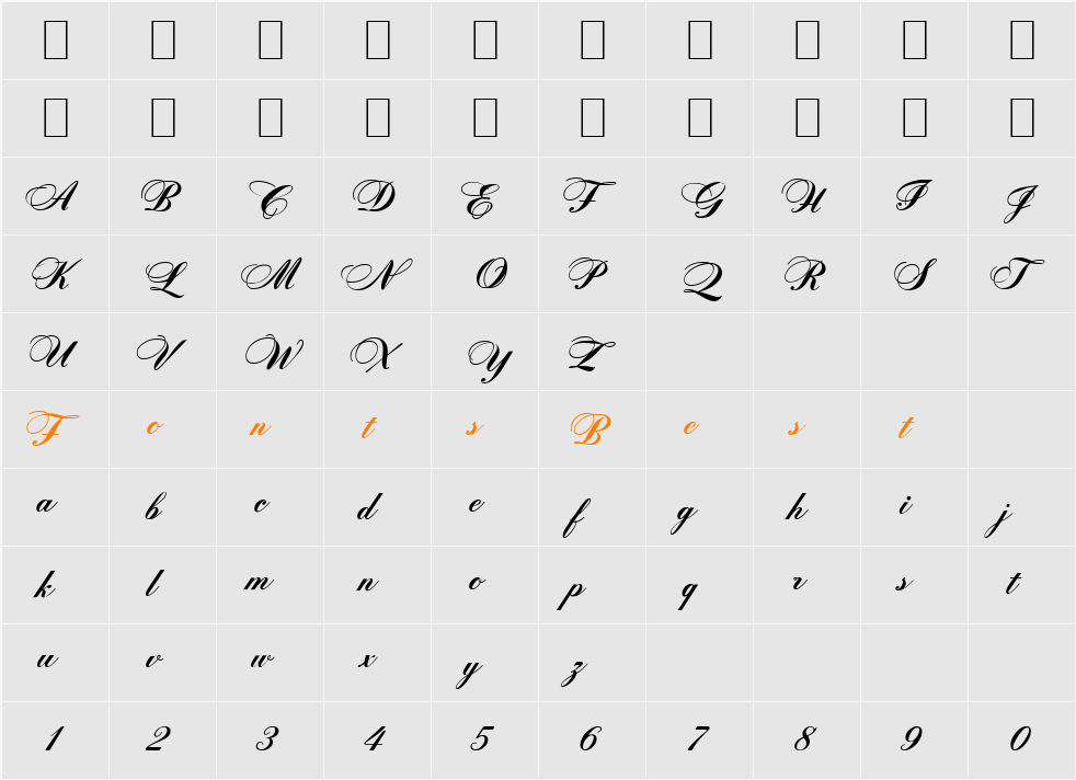 Rosamunda One Character Map