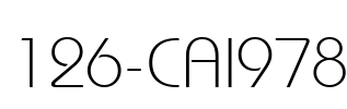 126-CAI978 Font Image