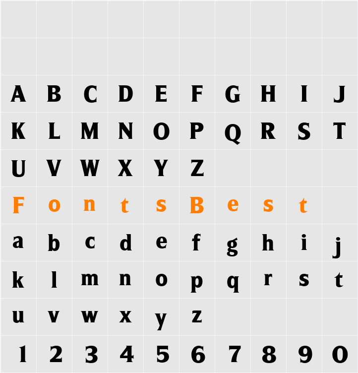 SilveradoExtraBold Character Map