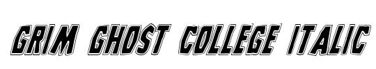 Grim Ghost College Italic Font Image