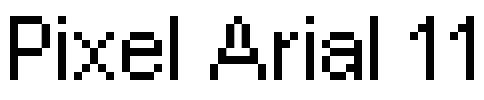 Pixel Arial 11 Font Image