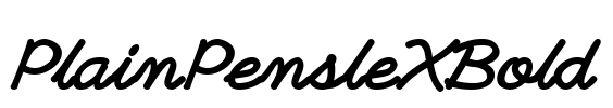 PlainPensleXBold Font Image