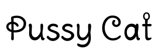 Pussy Cat Font Image