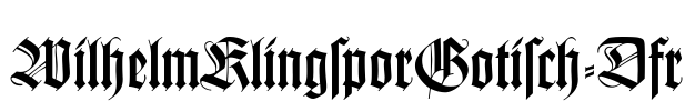WilhelmKlingsporGotisch-Dfr Font Image