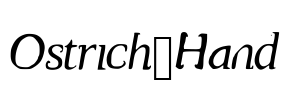 Ostrich_Hand Font Image