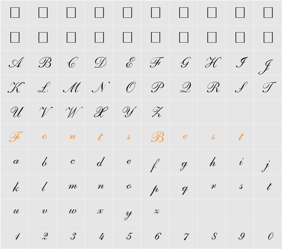 ShirleyAndante Character Map