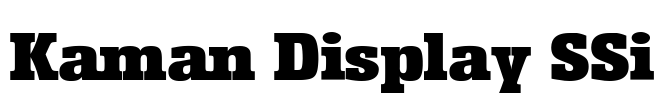 Kaman Display SSi Font Image