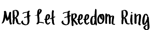 MRF Let Freedom Ring Font Image