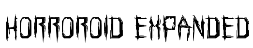 Horroroid Expanded Font Image
