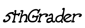 5thGrader Font Image