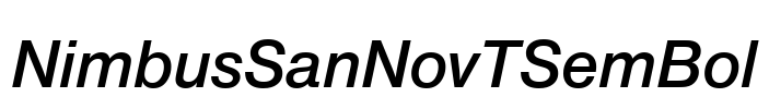 NimbusSanNovTSemBol Font Image