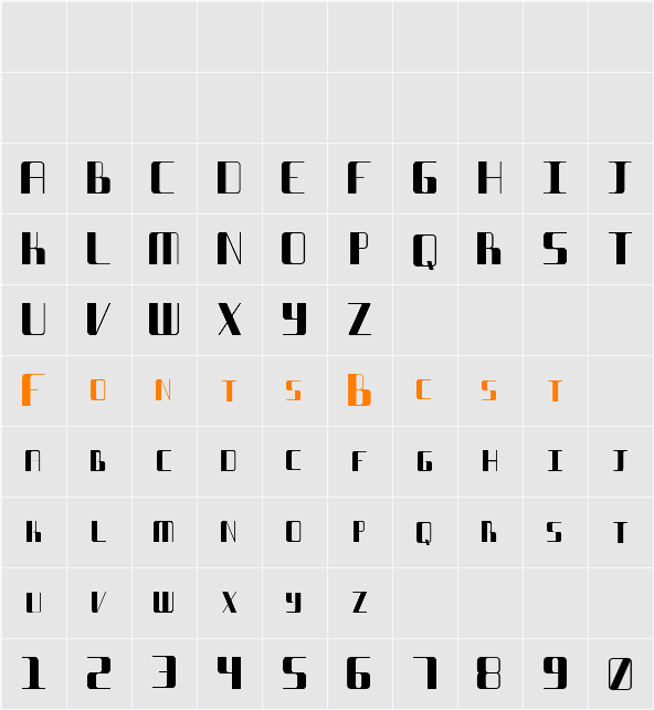 Streamway Compact Character Map