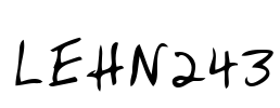 LEHN243 Font Image