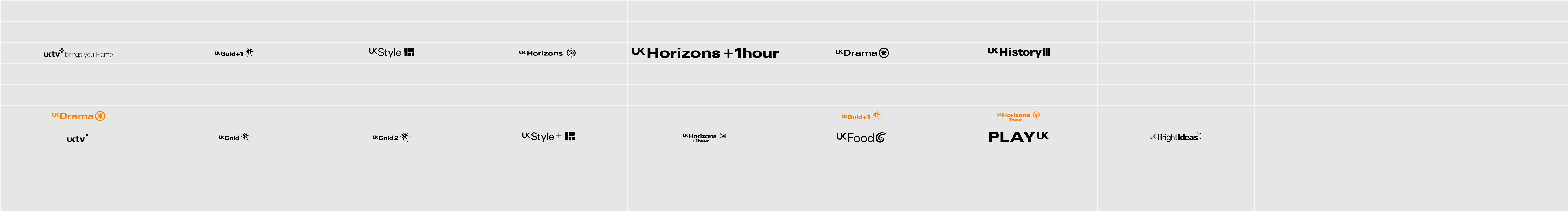 UKtv Family Logos Character Map