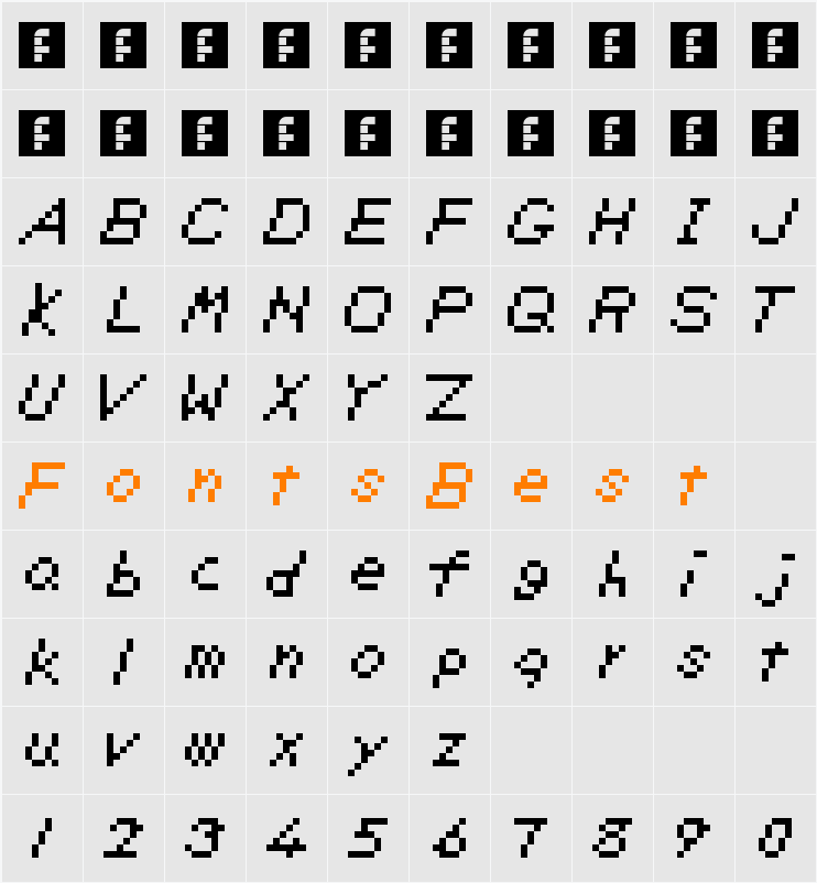 SMB Deluxe Character Map