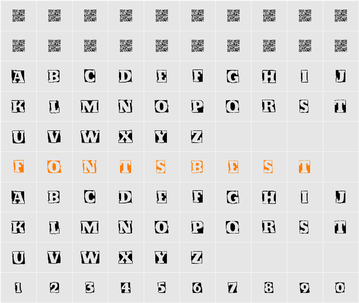 Kickstop Character Map