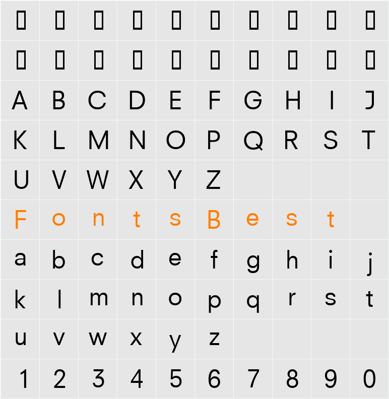 ParallaxSSi Character Map