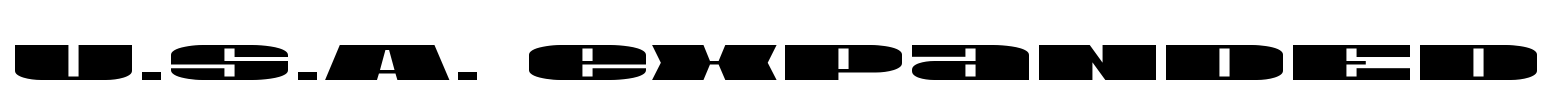 U.S.A. Expanded Font Image