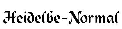 Heidelbe-Normal Font Image